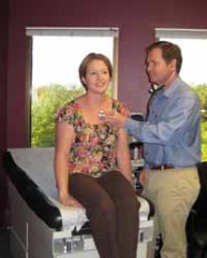 Dr. Grover with patient